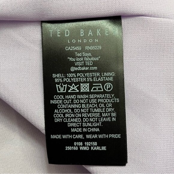 NWT TED BAKER Karliie Abstract Floral Confetti Dot Tiered Mini Dress - Picture 8 of 16